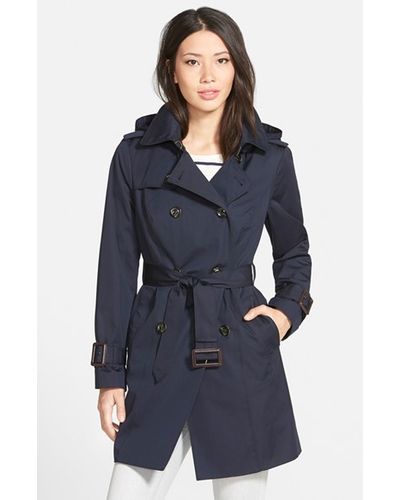 London Fog Heritage Trench Coat With Detachable Liner in Navy (Blue) - Lyst