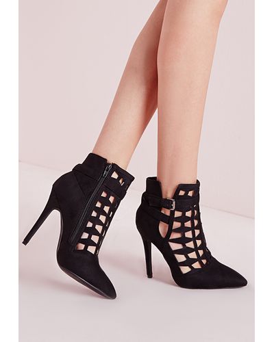 caged ankle booties