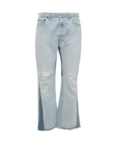 GALLERY DEPT. Denim Distressed Flared Jeans in Blue for Men - Lyst