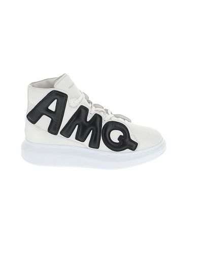 Alexander McQueen Leather Amq Sneakers in White for Men | Lyst