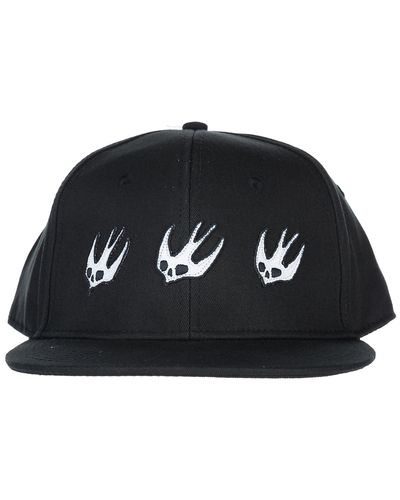 McQ Cotton Triple Swallow Hat in Black 