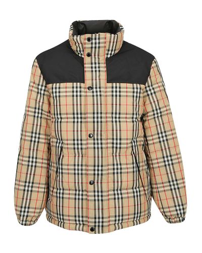 Burberry Synthetic Reversible Vintage Check Bomber Jacket for Men - Lyst