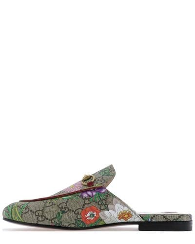 gucci floral mules