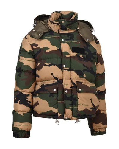 XQS Mens Camouflage Down Jacket Hooded Down Coat