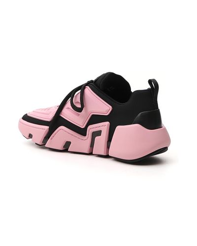 prada pink and black sneakers