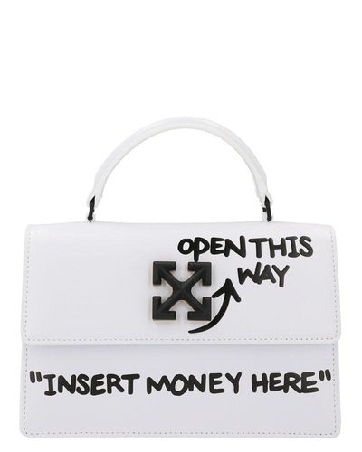 Off-White c/o Virgil Abloh Leather Jitney 1.4 Logo Plaque Crossbody Bag ...