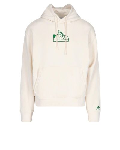 adidas Originals Cotton Stan Smith Drawstring Hoodie in Beige (Natural) for Men - Lyst
