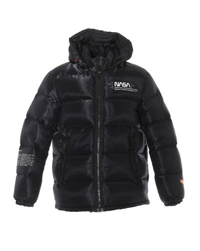 nasa space print puffer jacket