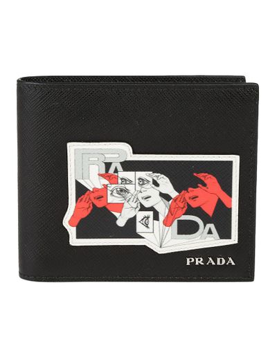 prada comic print wallet