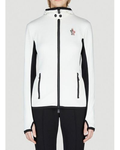 3 MONCLER GRENOBLE Synthetic Contrast Zipped Jacket in White - Lyst