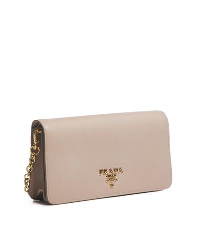 prada logo clutch