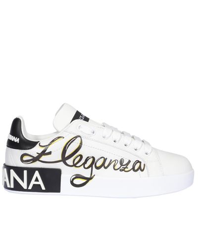 WHITE PORTOFINO ELEGANZA SNEAKERS - GD61