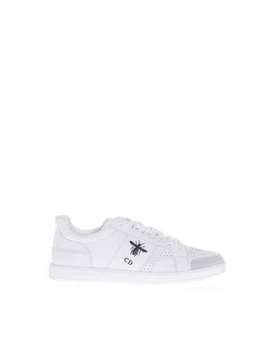 Dior Leather Cd Bee Sneakers in White - Lyst