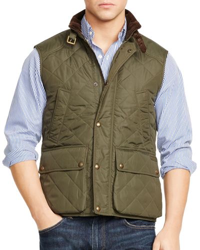olive green polo vest