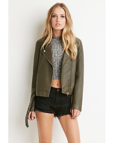 army green moto jacket