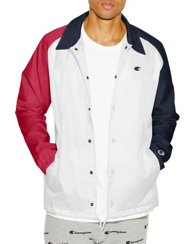Champion Cotton Life® Coaches Jacket, West Breaker Edition in White for Men  - Lyst