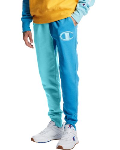 reverse weave colorblock joggers