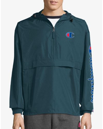 champion packable jacket vertical logo