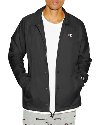 champion black coach jacket
