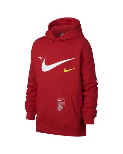 Nike Fleece Microbrand Hoodie Sweatshirt in Red for Men - Lyst