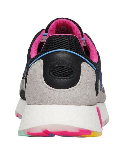 adidas Originals Suede Tresc Run Running Shoes in Black/Pink 