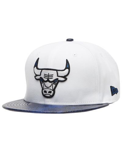 Ktz Leather Chicago Bulls Nba Retro 11 Snapback Cap In White Navy White For Men Lyst