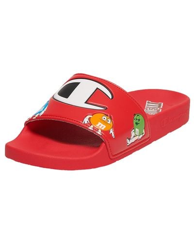 mens champion m&m slippers