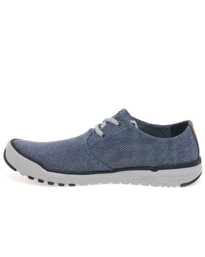 Skechers Oldis Stound Mens Casual Canvas Shoes in Blue for Men - Lyst