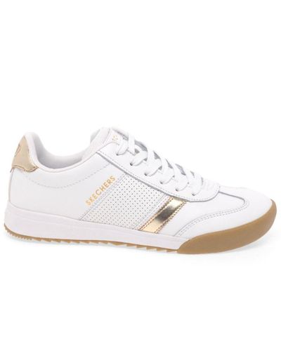 Skechers Zinger 2.0 Flicker Womens Trainers in White/Gold (White) | Lyst  Canada