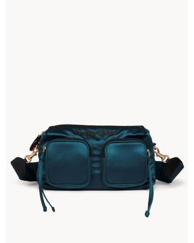 See By Chloé Satin Medium Tilly Camera Bag in Night Forest (Blue) - Lyst