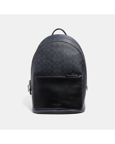 COACH Metropolitan Soft Backpack In Signature Canvas in Blue for Men - Lyst