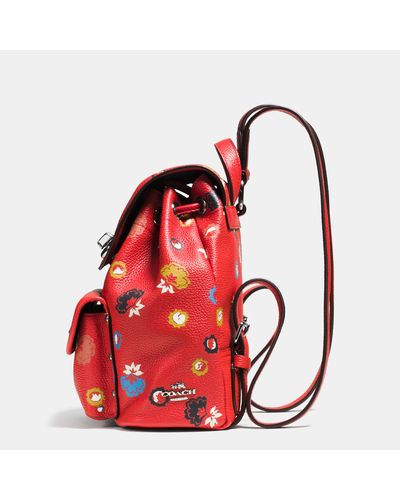 coach floral mini backpack