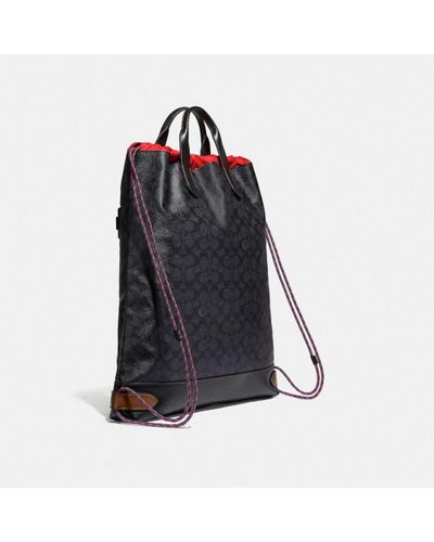 coach academy drawstring backpack