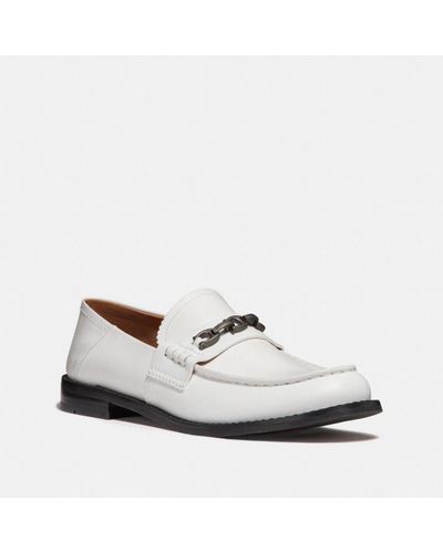 COACH Leather Putnam Loafer in White for Men - Lyst