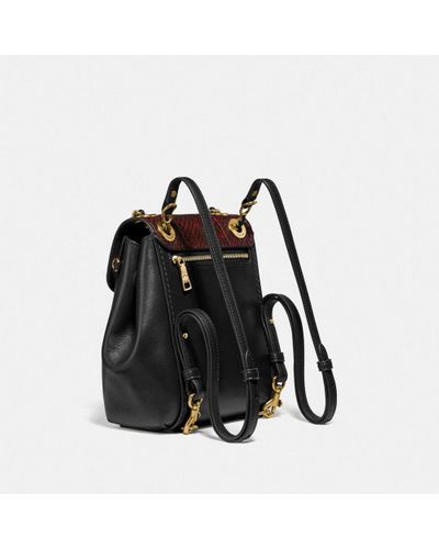 coach parker 16 backpack black