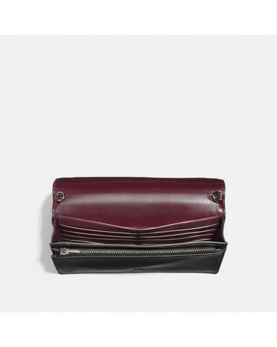 Coach foldover crossbody clutch with rivets new arrivals