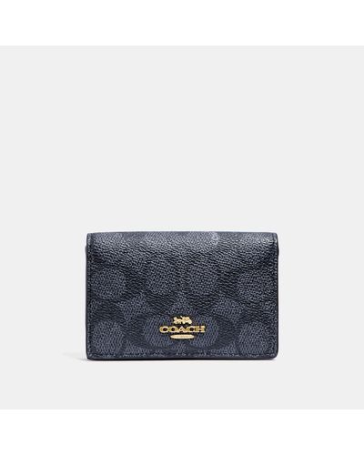 Coach leather business card holder hotsell