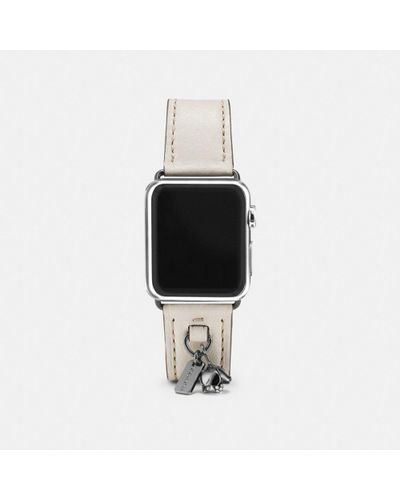 Coach Apple Watch Leather Watch Strap With Charms Lyst