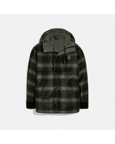coach plaid jacket