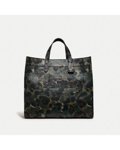 coach upwoven field tote