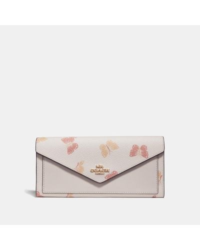 double zip wallet with butterfly print