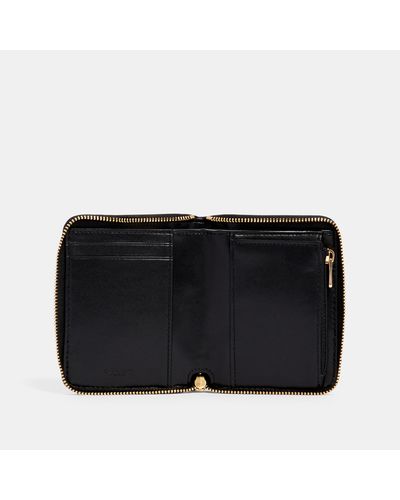 coach zip around wallet small