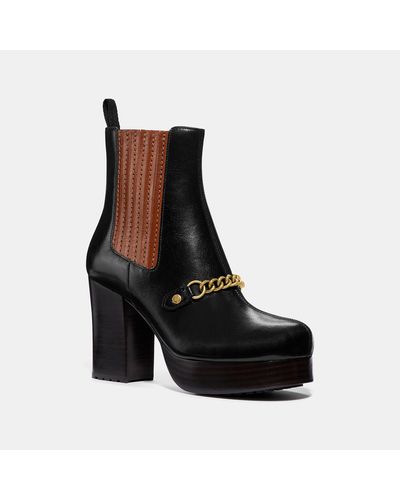 coach chelsea platform bootie