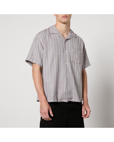 Corridor NYC Cumberland Cotton-Blend Jacquard Shirt - Gray