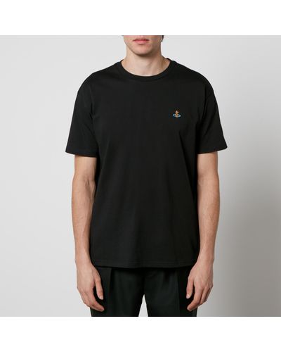 Vivienne Westwood Classic Orb-Embroidered Cotton-Jersey T-Shirt - Black