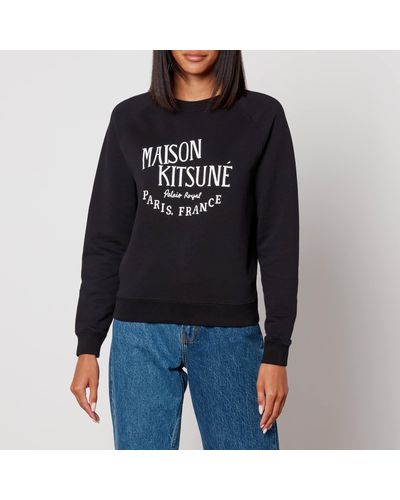 Maison Kitsuné Palais Royal Vintage Cotton-Jersey Sweatshirt - Black