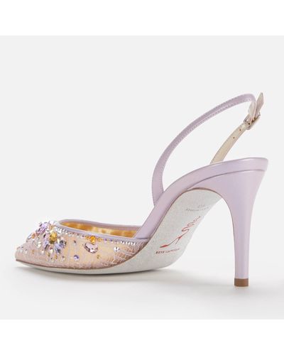 René Caovilla 90mm crystal-embellished platform sandals - Purple
