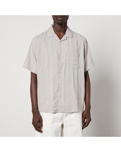 Corridor NYC Striped Cotton-Blend Seersucker Shirt - White