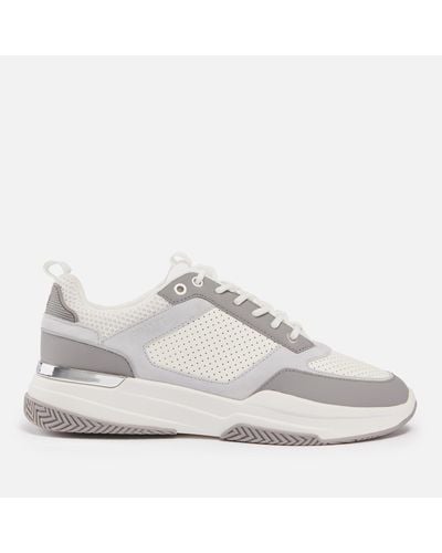Mallet Radnor Nubuck And Mesh Sneakers - White