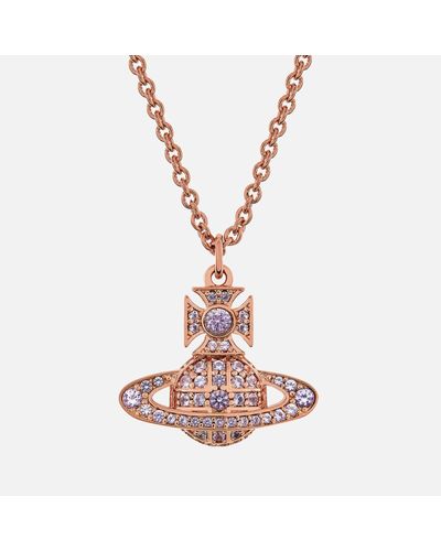 Vivienne Westwood Carmela Bas Relief Rose Gold-tone Necklace - Pink